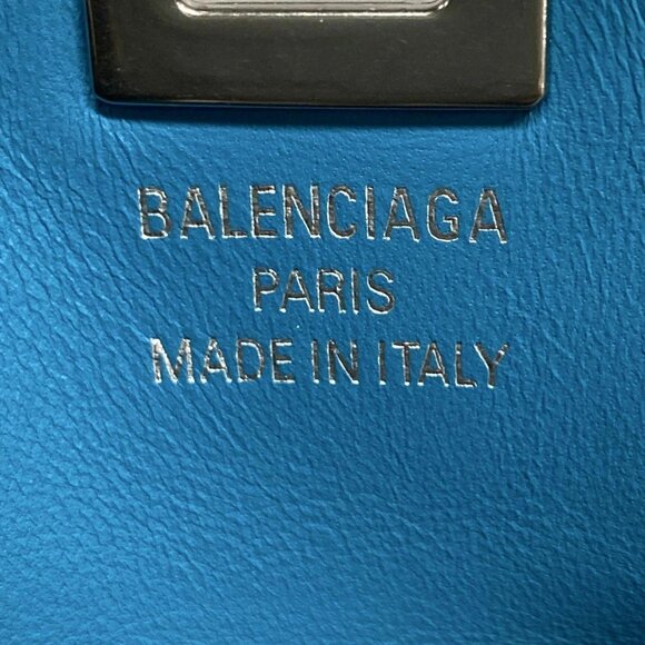 Auth BALENCIAGA Rodeo Nano 819429 Blue Leather Handbag - Picture 14 of 16
